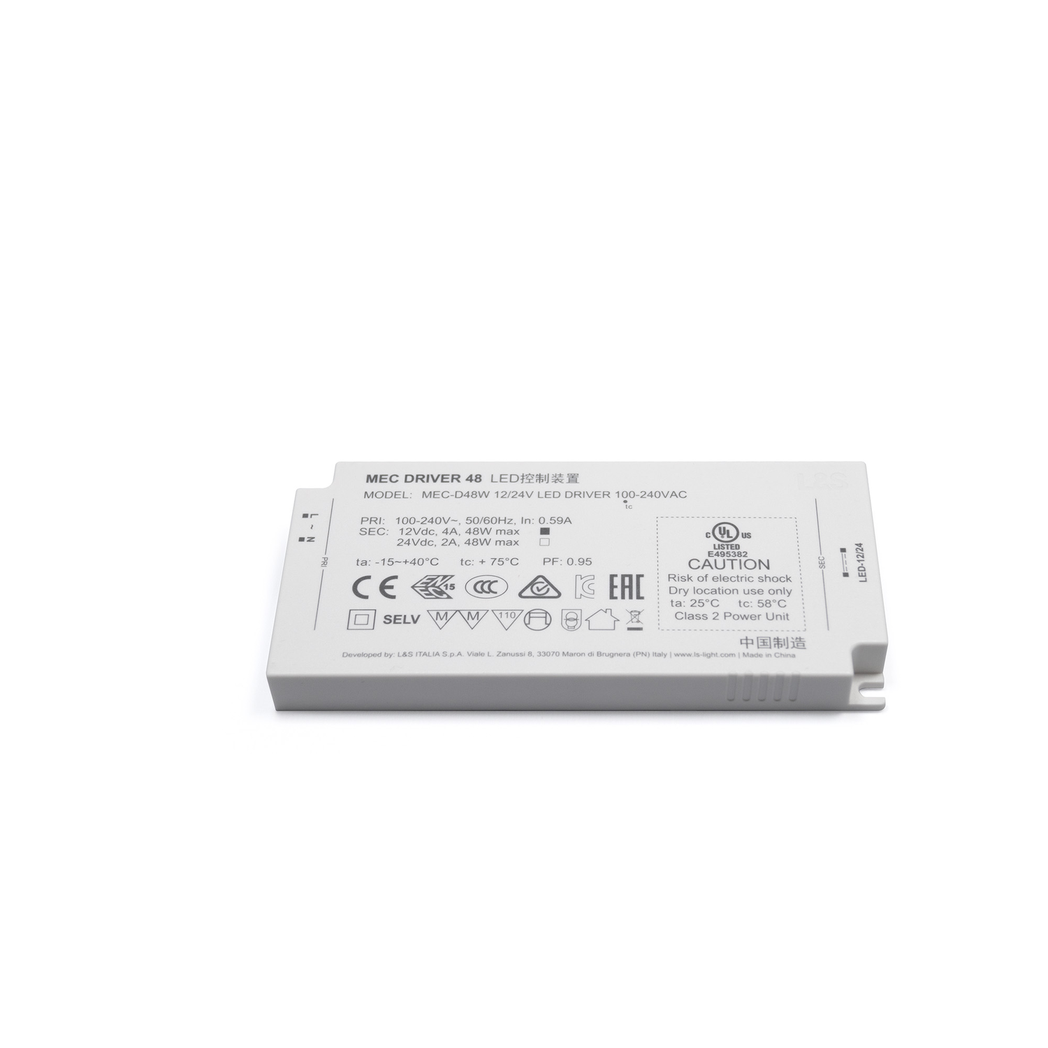 Mec Driver Led transfo 48w 12/24V zonder kabel